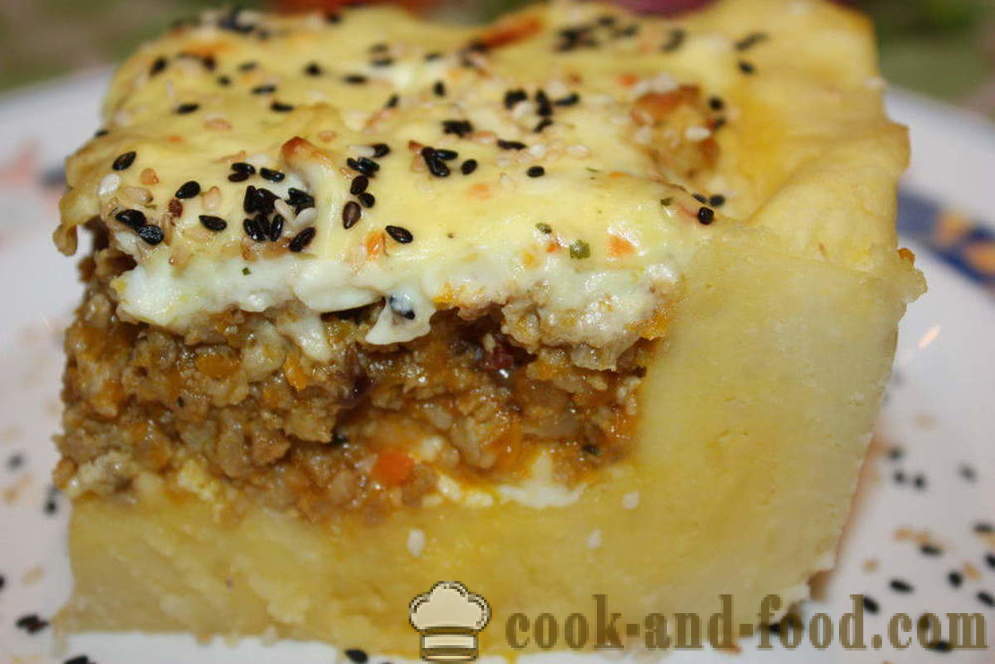 Potato casserole with meat - how to make a potato casserole with minced meat, a step by step recipe photos