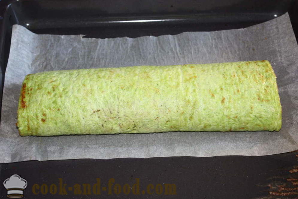 Chicken roll with omelette - how to cook an omelette roll stuffed with chicken, a step by step recipe photos