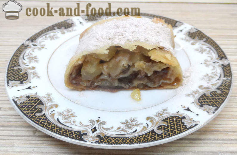 Classic Viennese strudel with apples - how to cook strudel with apples, a step by step recipe photos