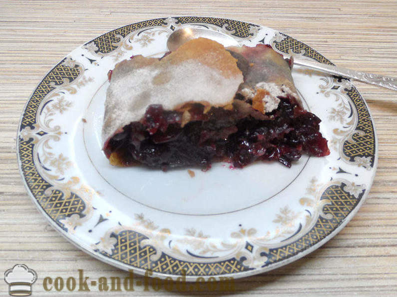 Strudel with cherries - how to cook strudel with cherry, with a step by step recipe photos