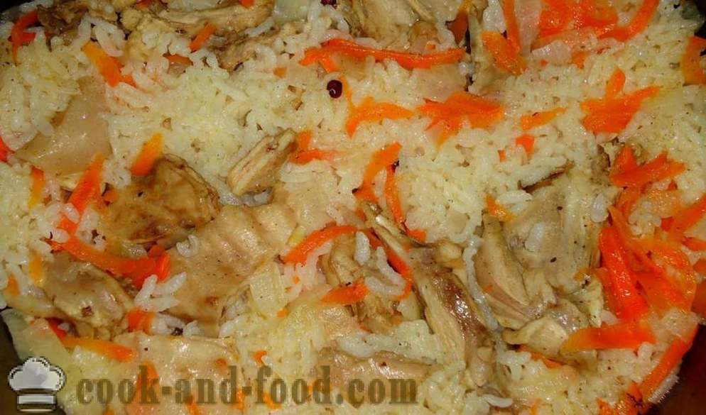 Pilaf rabbit multivarka - how to cook risotto with rabbit in multivarka, step by step recipe photos