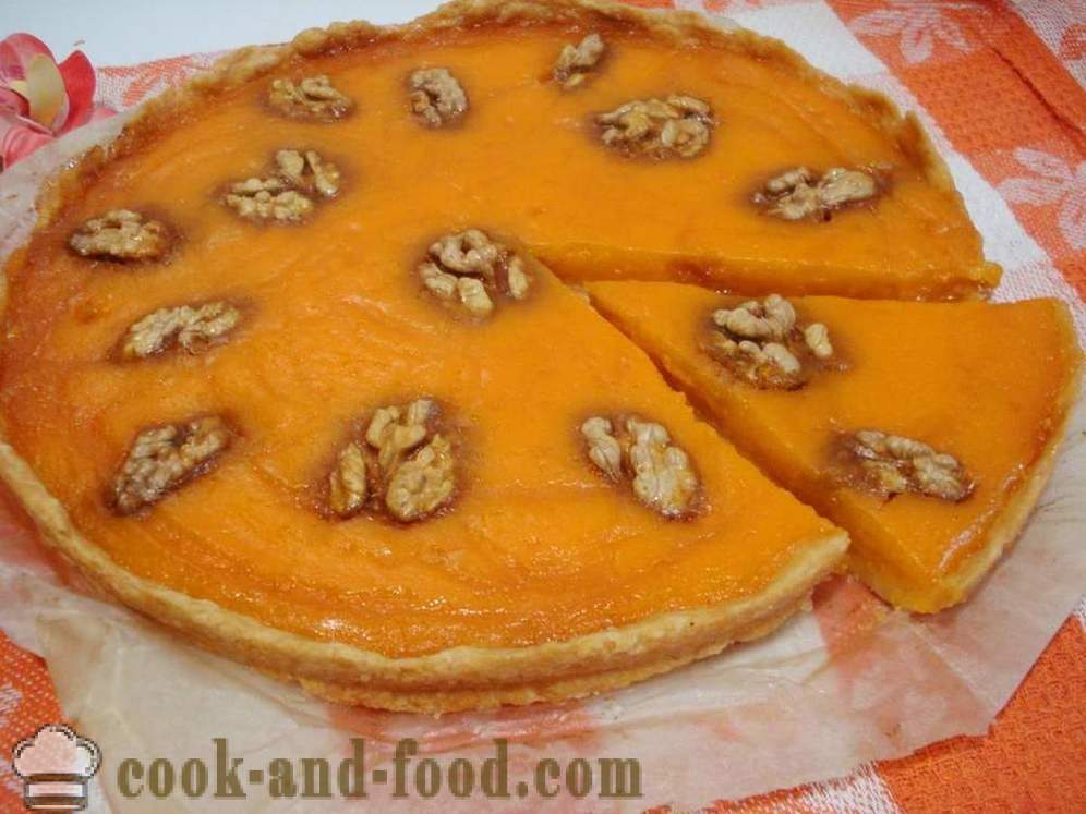 Open pumpkin pie with nuts and honey - how to cook pumpkin pie in the oven, with a step by step recipe photos
