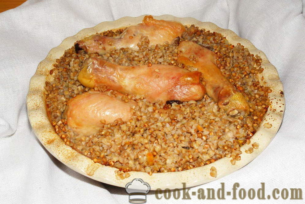 Buckwheat baked chicken in the oven - how to cook chicken with buckwheat in the oven, with a step by step recipe photos