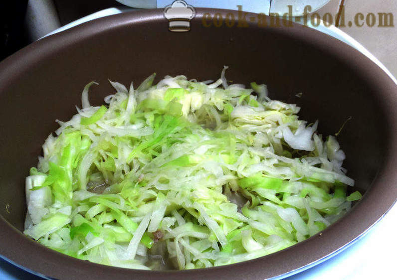 Lazy cabbage rolls with cabbage, rice and meat - how to make lazy cabbage rolls in multivarka, step by step recipe photos