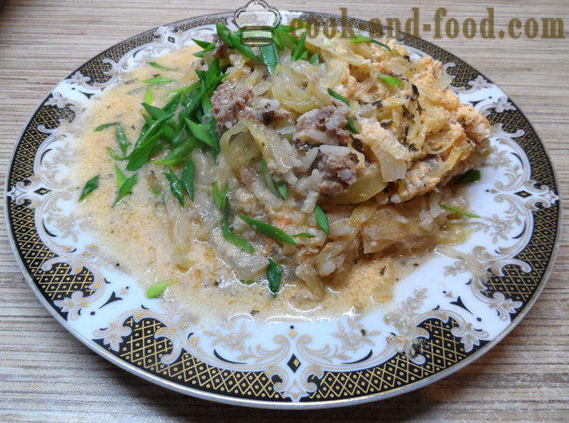 Lazy cabbage rolls with cabbage, rice and meat - how to make lazy cabbage rolls in multivarka, step by step recipe photos