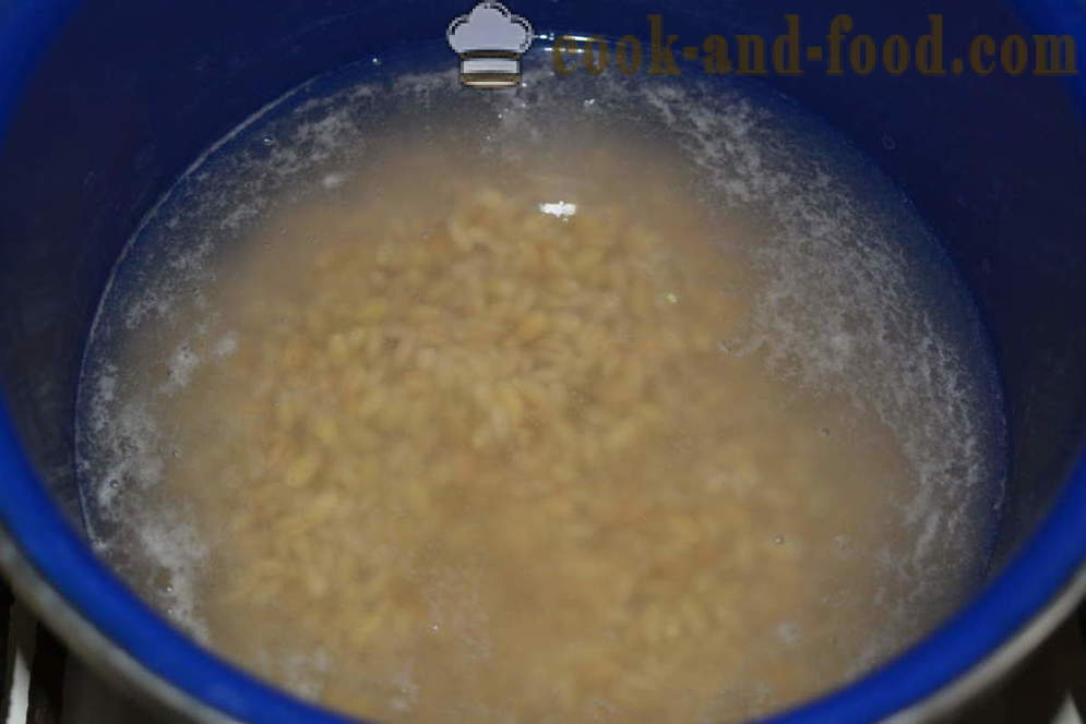 Meatballs of minced meat with barley in the oven - how to cook meatballs with gravy, a step by step recipe photos