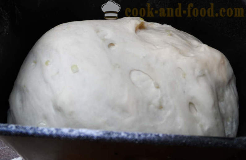Onion bread in the oven or onion buns - like how to bake bread, onion, a step by step recipe photos
