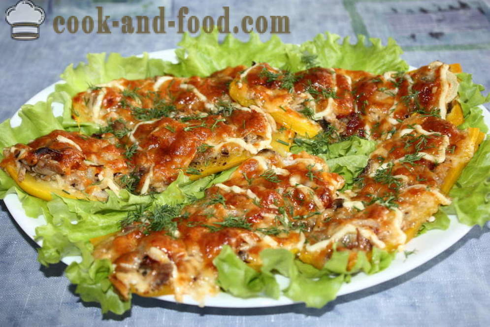 Baked zucchini with meat and cheese - like zucchini bake oven, a step by step recipe photos