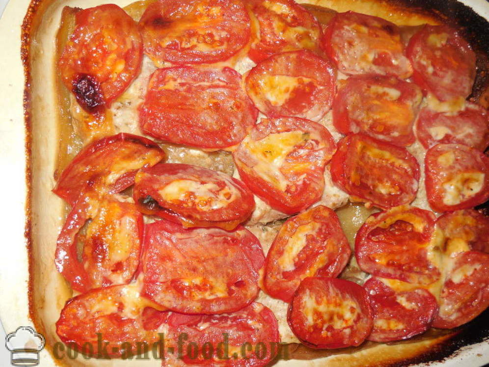 Eggplant baked with meat and tomato - like baked eggplant with meat in the oven, with a step by step recipe photos