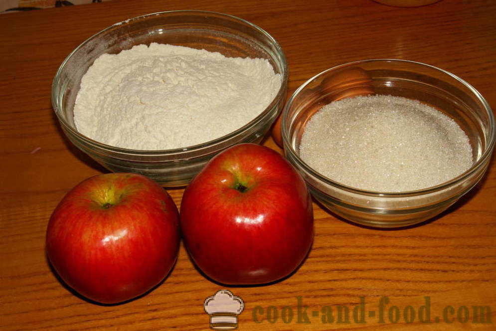 Sponge cake with apples in the oven - how to cook a sponge cake with apples, a step by step recipe photos