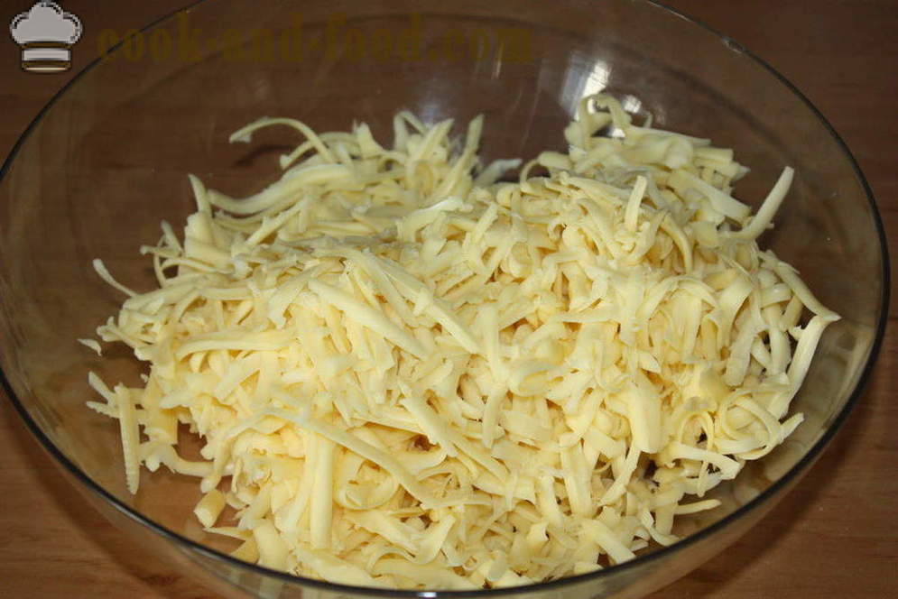 Cold appetizer of cheese - how to cook a snack of cheese melted in the oven, with a step by step recipe photos