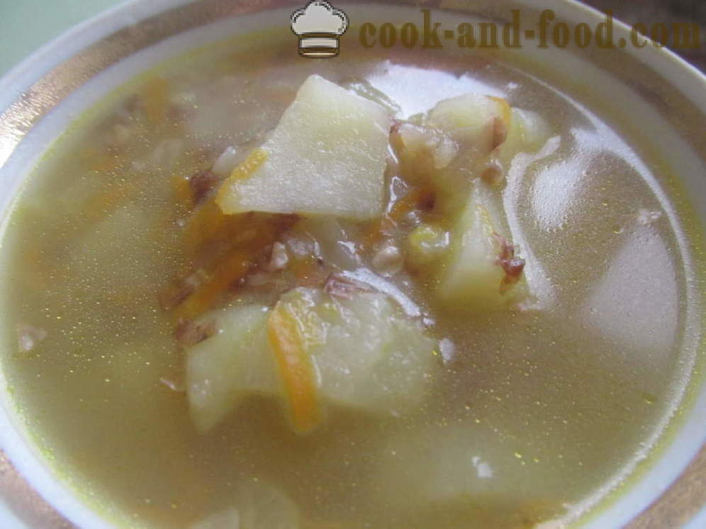 Buckwheat soup with chicken broth - how to cook buckwheat soup with chicken broth, a step by step recipe photos