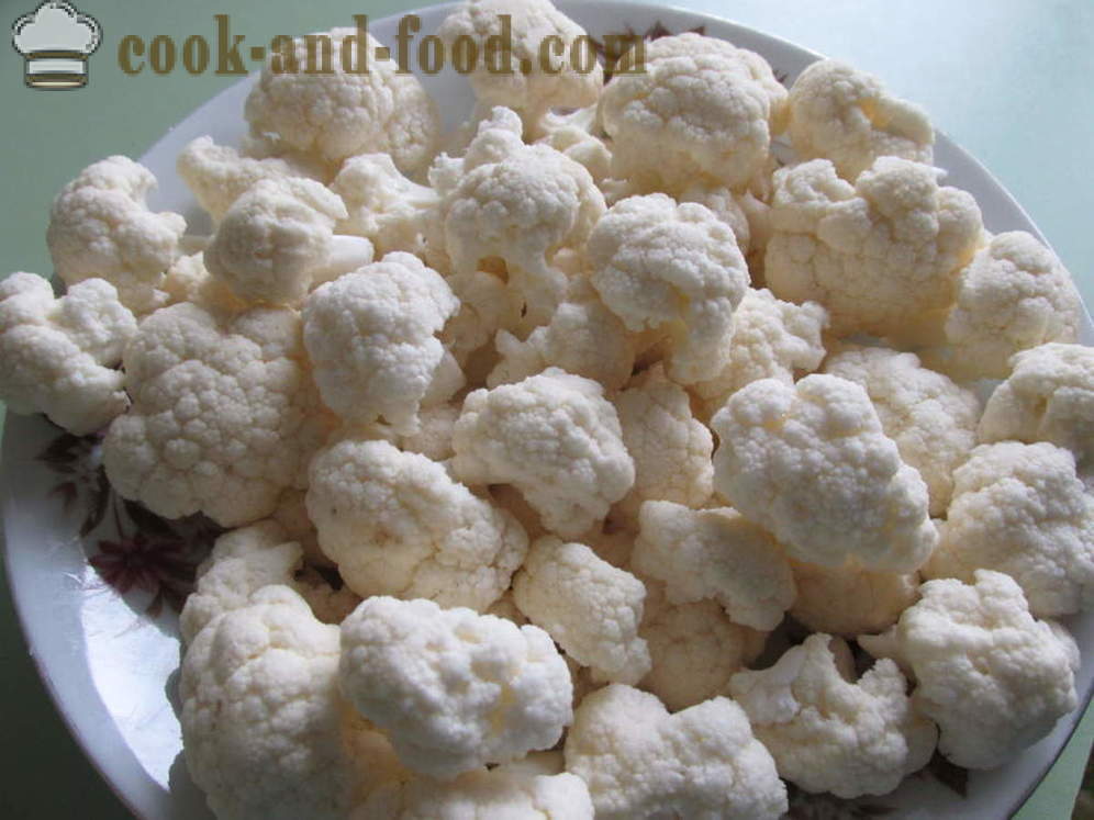 Cauliflower in batter in the pan - how to cook the cauliflower in batter, with a step by step recipe photos