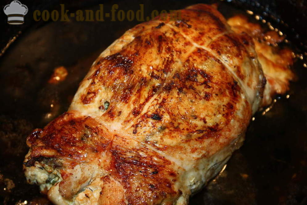 Chicken roll stuffed with vegetables in the oven - how to prepare chicken fillet roll, step by step recipe photos