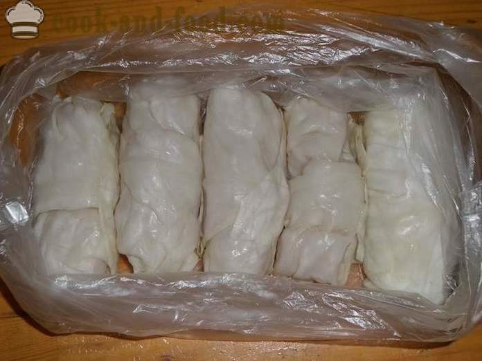 How to cook a frozen stuffed for the future - a step by step recipe photos