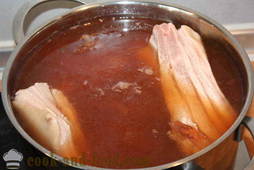 Bacon in onion skins - how to cook bacon in onion skins, a step by step recipe photos