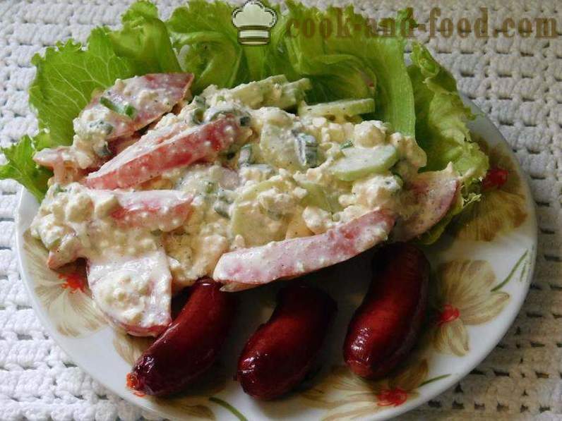 Peasant salad with cheese, cucumber and tomato for lunch or dinner - how to prepare vegetable salad with cheese, recipe with photo