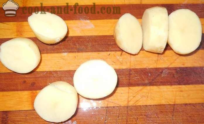 Delicious new potatoes baked in the oven with the meat - as delicious baked new potatoes in the hole, the recipe with photos, step by step