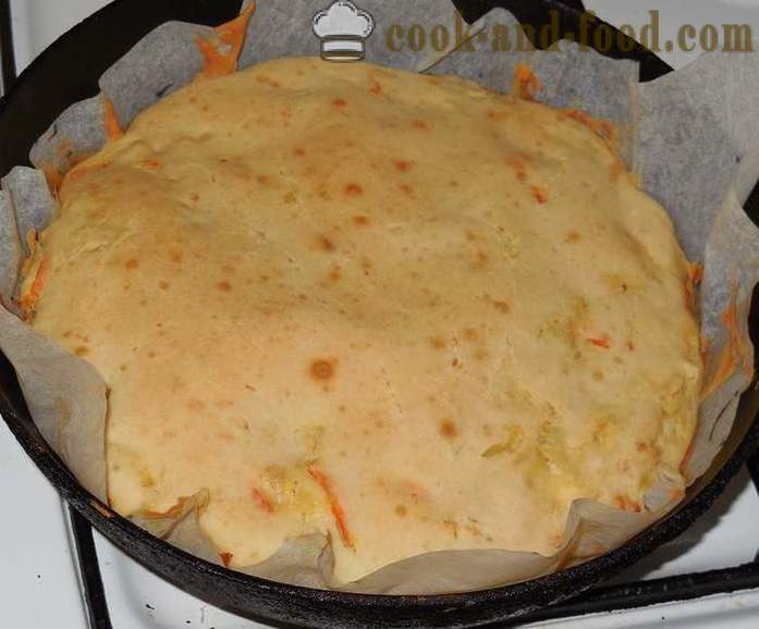 Jellied cake on kefir with meat and vegetables - how to cook a pie stuffed with filler, a step by step recipe photos