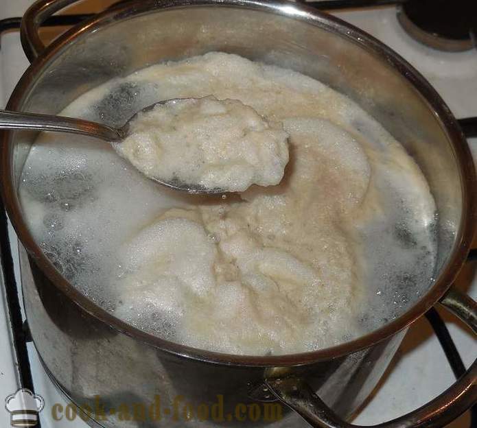 Soup with dumplings in meat broth - how to make dumplings eggs and flour - a step by step recipe photos