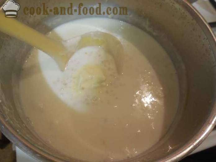 How to cook wheat cereal with milk - step by step recipe photos