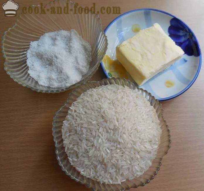 How to cook crisp rice garnish in a pan properly - how to brew rice on the water - a step by step recipe photos