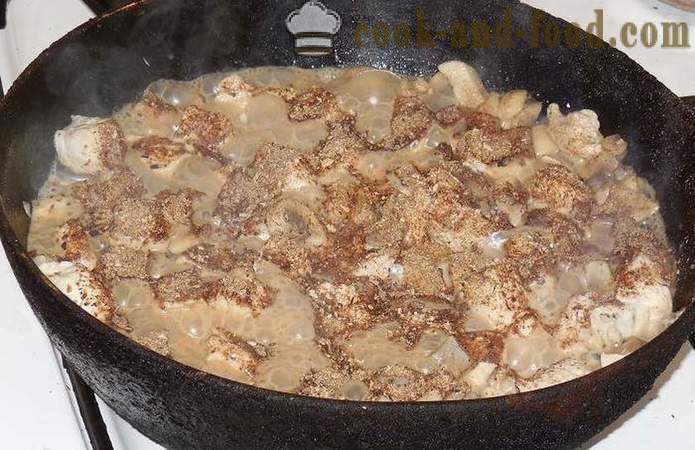 Chicken braised with mushrooms or how to cook chicken stew - a step by step recipe photos