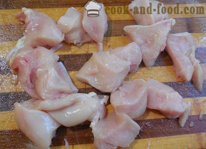 How to cook chicken in a pan with starch - juicy and tasty - the recipe with a photo