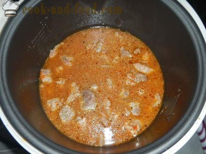 Delicious pork goulash in gravy multivarka or pork - a step by step recipe with photos how to cook pork goulash