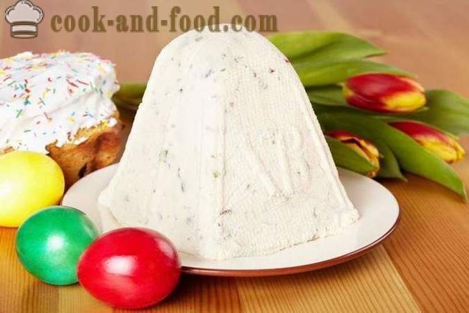 Easter royal curd (brew) - A simple home recipe for Easter cheese with raisins, candied fruit, nuts