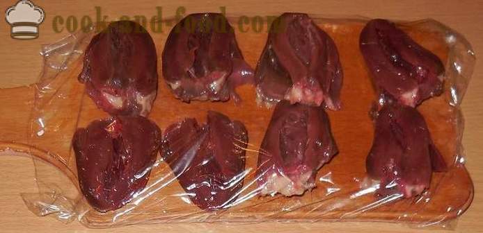 Chops from the heart in a frying pan - how to cook a turkey hearts chops in batter, a step by step recipe with photos.