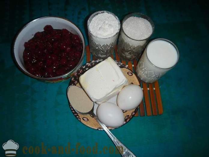 Yeast cakes with cherries in the oven - a step by step recipe for yeast dough for pies with dry yeast (with photos).