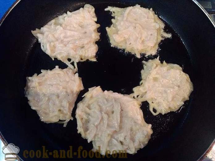 Delicious potato pancakes, potato pancakes from potatoes or potato pancakes - how to cook pancakes, simple step by step recipe with photos.