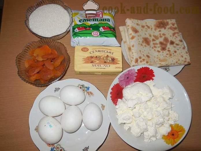 Pie of pita bread with cream cheese - simple and delicious pie pita in multivarka recipe with photos.