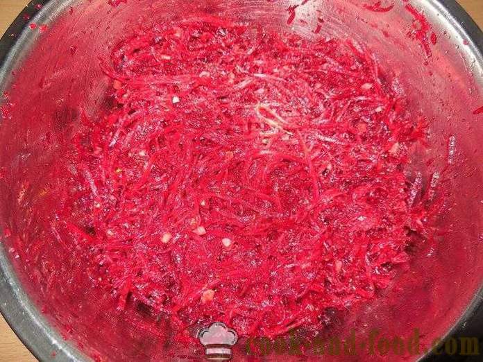 Beets in Korean at home - simple and delicious salad with beets, garlic and ginger, a step by step recipe with photos.