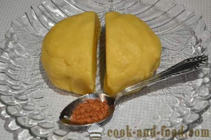 Cheerful two-color baby figure shortbread - how to cook biscuits in a microwave oven, a step by step recipe with photos.