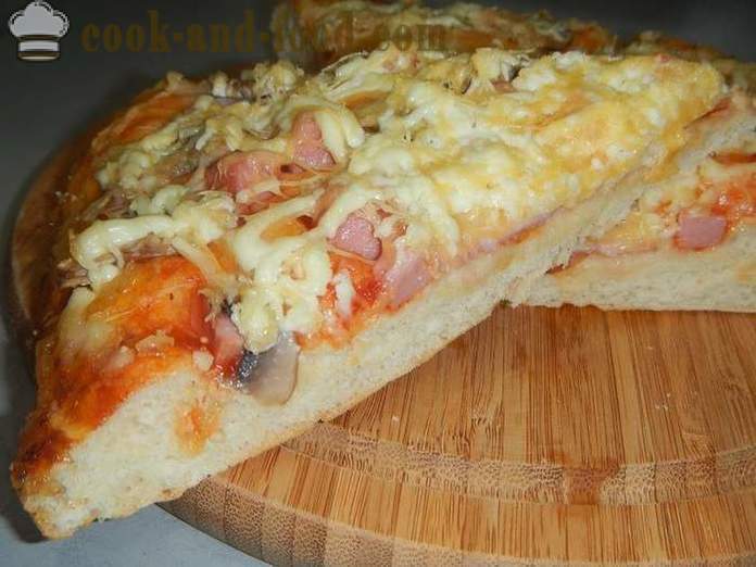 Homemade pizza in the oven - a step by step recipe with a photo of delicious pizza yeast dough