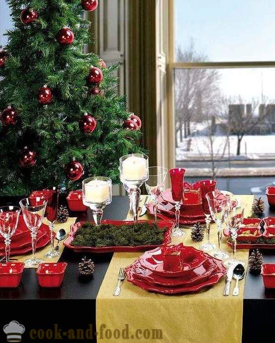 Table decoration for New Year - how to decorate the Christmas table for 2016 Year of the Monkey (with photos).