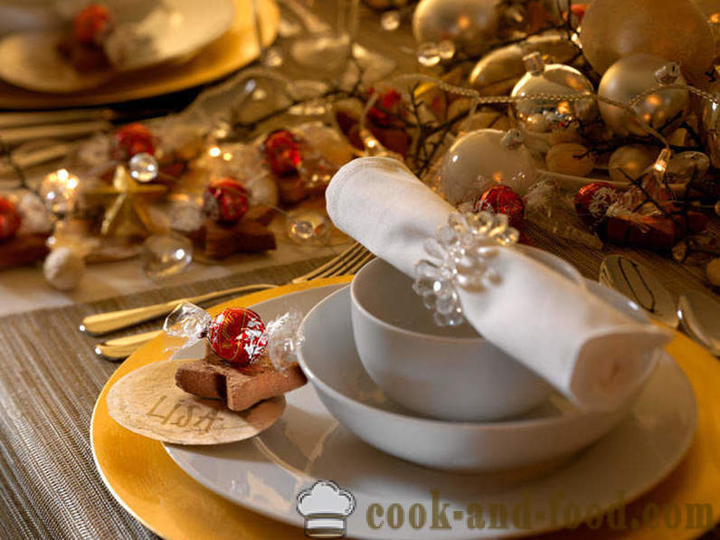 New Year's decoration of the table, how to decorate the Christmas table for 2015 Sheep (with photos).