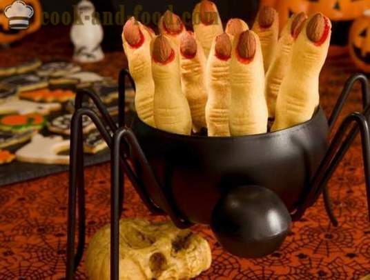 Desserts and cakes for Halloween - Witches Fingers cookies and other sweet treats with their own hands, simple baking recipes