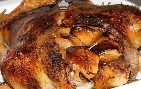 Duck with apples, baked in the oven, the recipe with a photo (step by step)