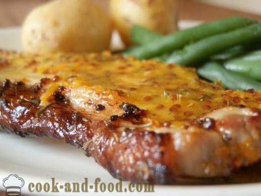 Unusual dishes: pork with mustard sauce - video recipes at home