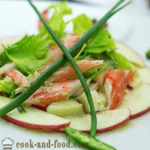 Salad with apples and crab sticks: 5 original recipe - video recipes at home