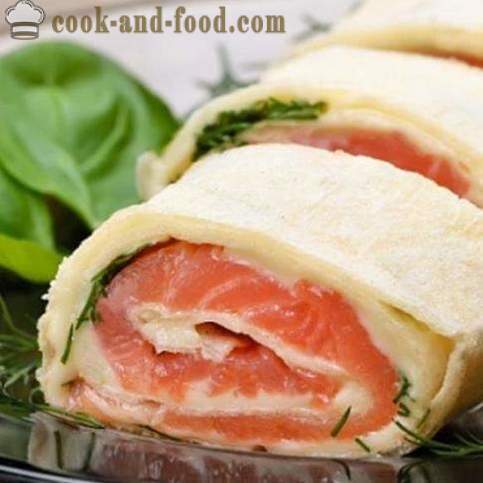 Gourmet dishes: salmon in pita bread - video recipes at home