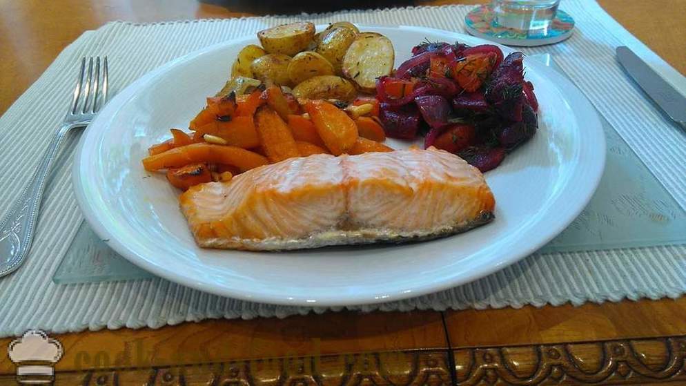 As a self-baked fish with vegetables - video recipes at home