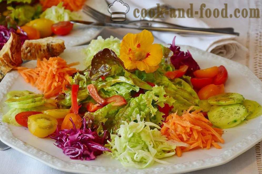 Recipes low-calorie vegetable salad