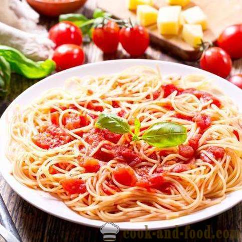Recipe for spaghetti with tomato and cheese