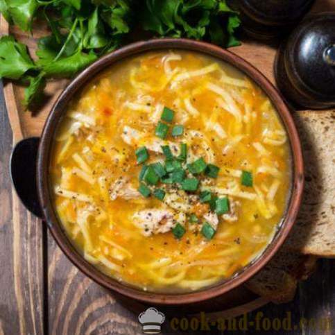 Recipe chicken soup with homemade noodles