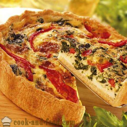 Pies with vegetables: quiche, flan and pie