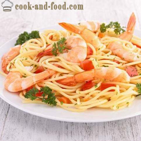 The recipe of Italian pasta with shrimps - video recipes at home